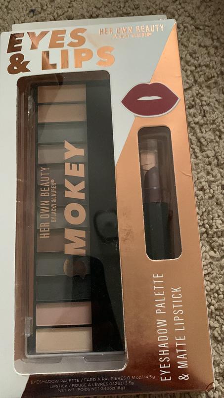 Palette des Fards à paupières + Rouge à lèvres matt MOKEY باليت ظلال العيون + روج موكي