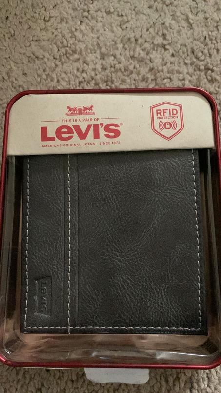 Portefeuille LEVIS noir pour hommes محفظة سوداء ليفيس للرجال