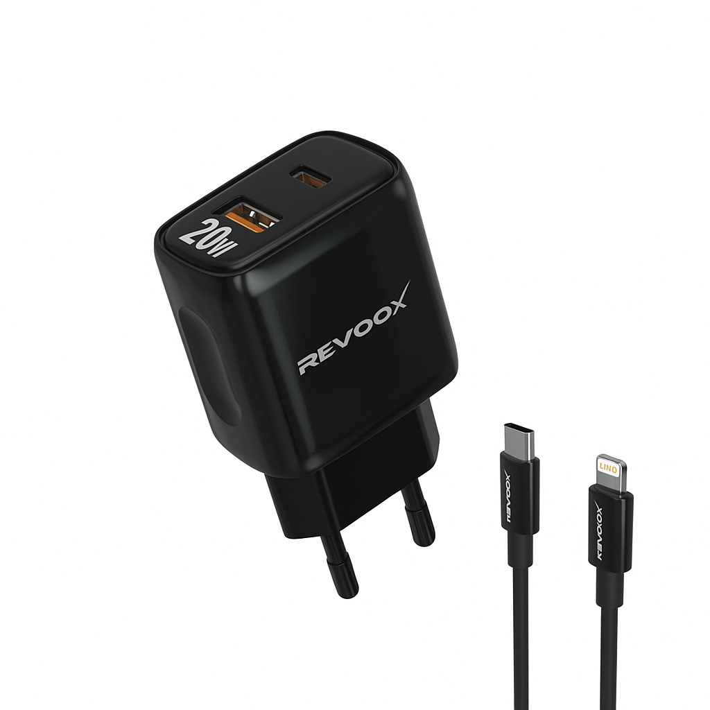 Chargeur REVOOX 33W avec Câble Type-C vers Type-C – Puissance & Rapidité en Un Seul Pack