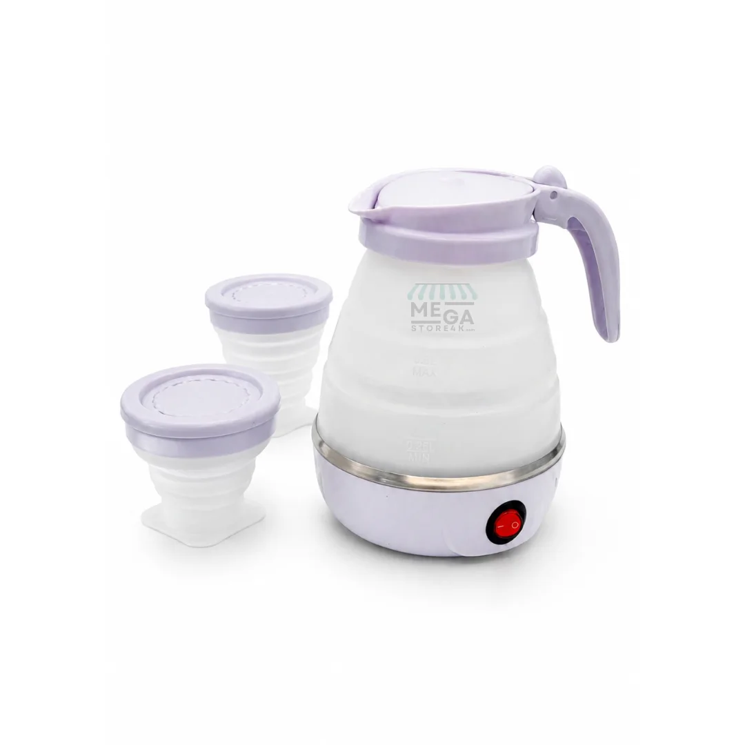 Mini Bouilloire Électrique Pliable avec Gobelets – Compacte, Pratique & Idéale pour Voyage