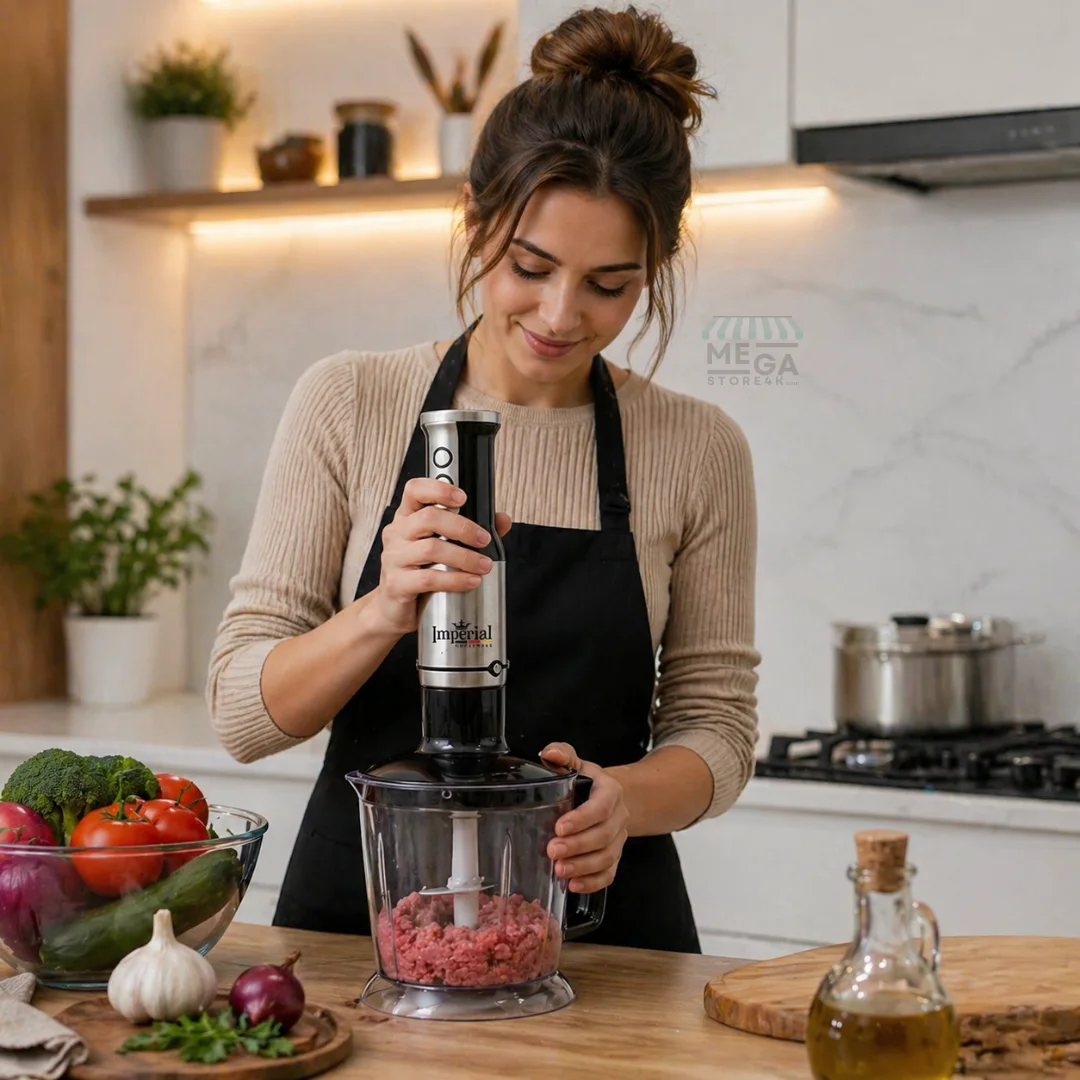 Mixeur Plongeant 600W Imperial – Multifonction avec Accessoires 4in1 | Turbo Mix