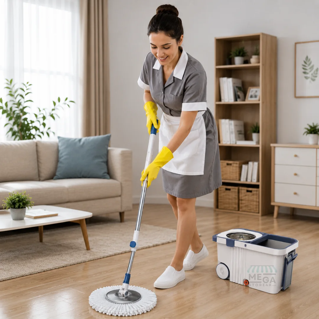 Mop Maestro – Serpillière Rotative 360° avec Seau Essoreur