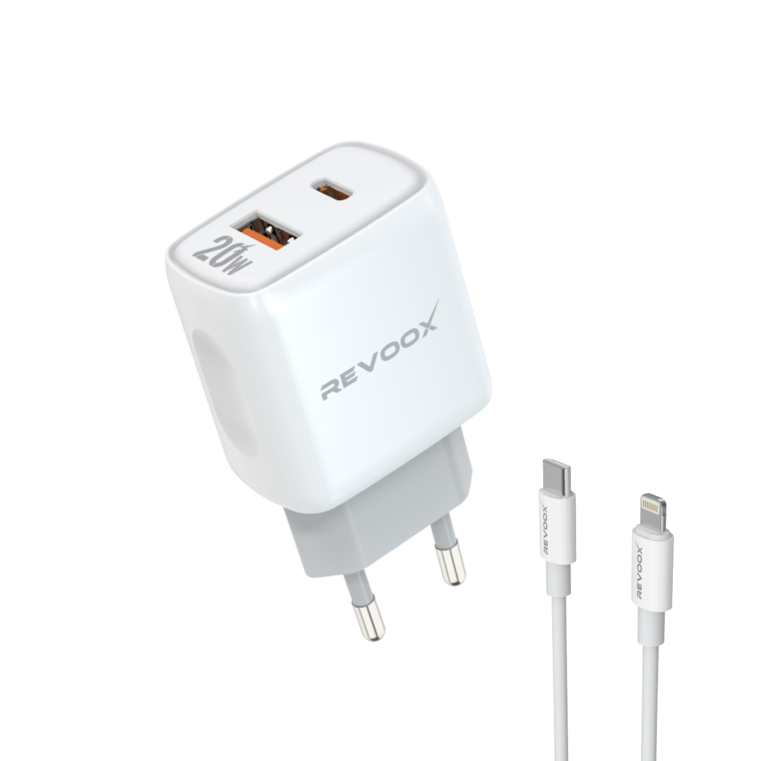 Chargeur REVOOX Smart 20W avec Câble Type-C vers Lightning (RCH-FL01)