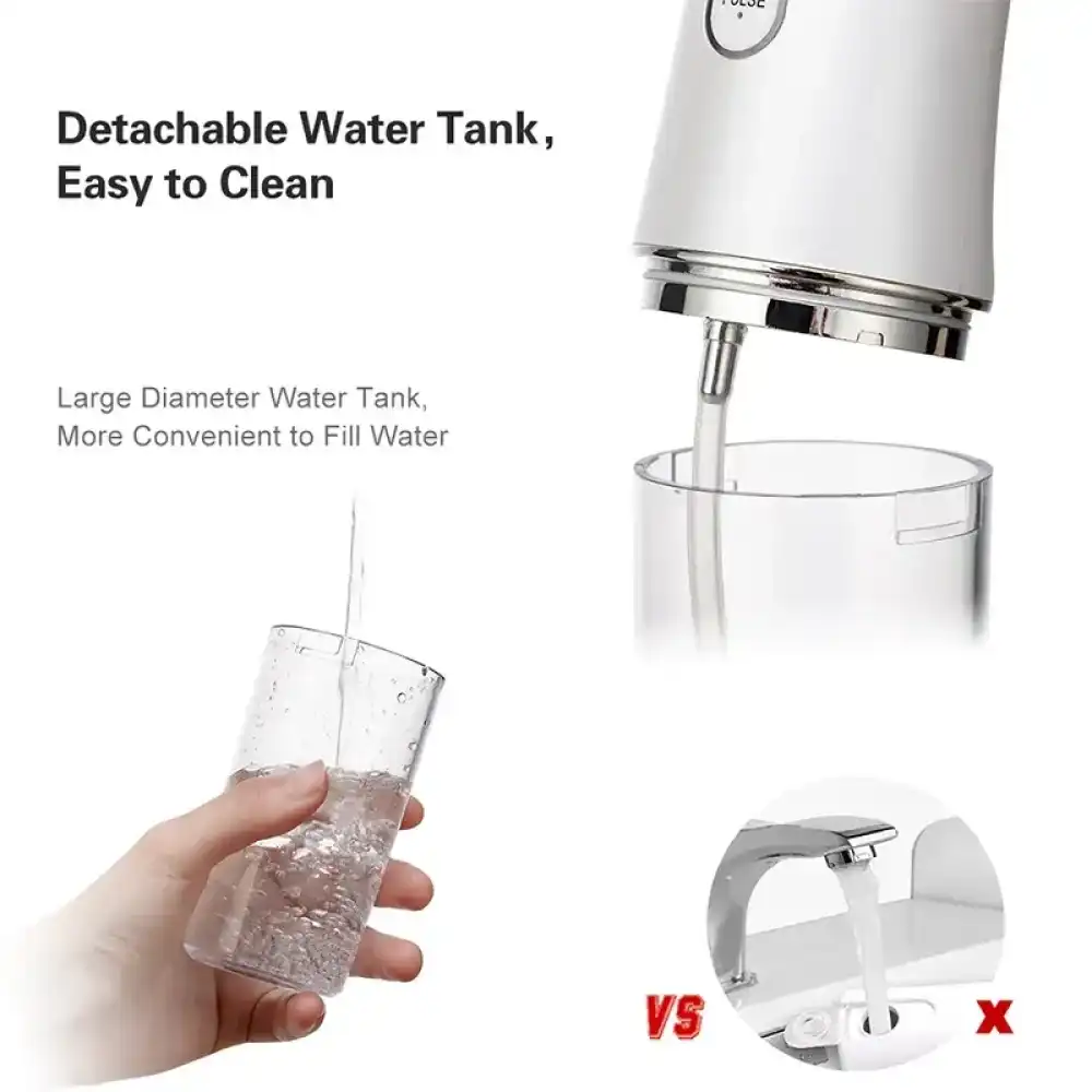 Hydropulseur dentaire portable – Irrigateur oral rechargeable 3 modes + 4 buses ( multicouleurs )