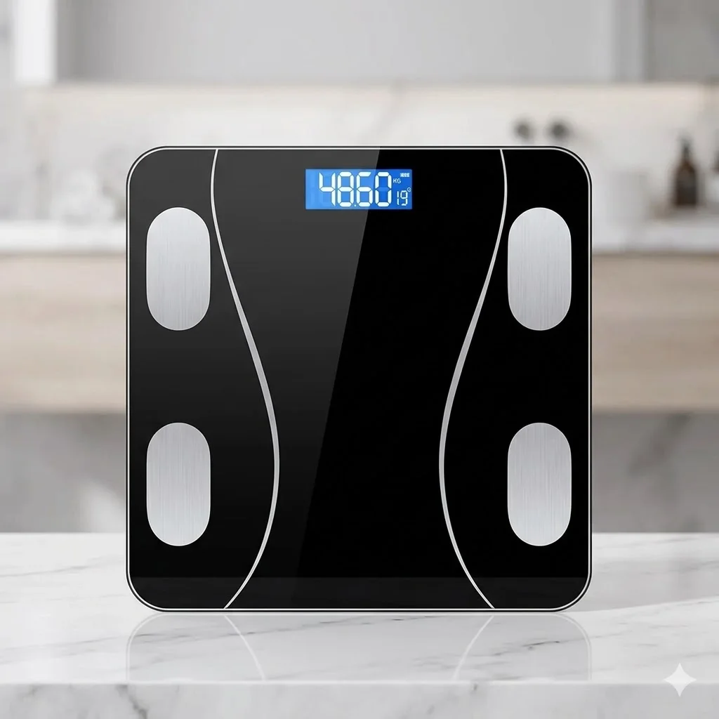 Balance Connectée Bluetooth 180Kg – Pèse-personne Impédancemètre Digital – Analyse Corps, BMI, Écran LCD