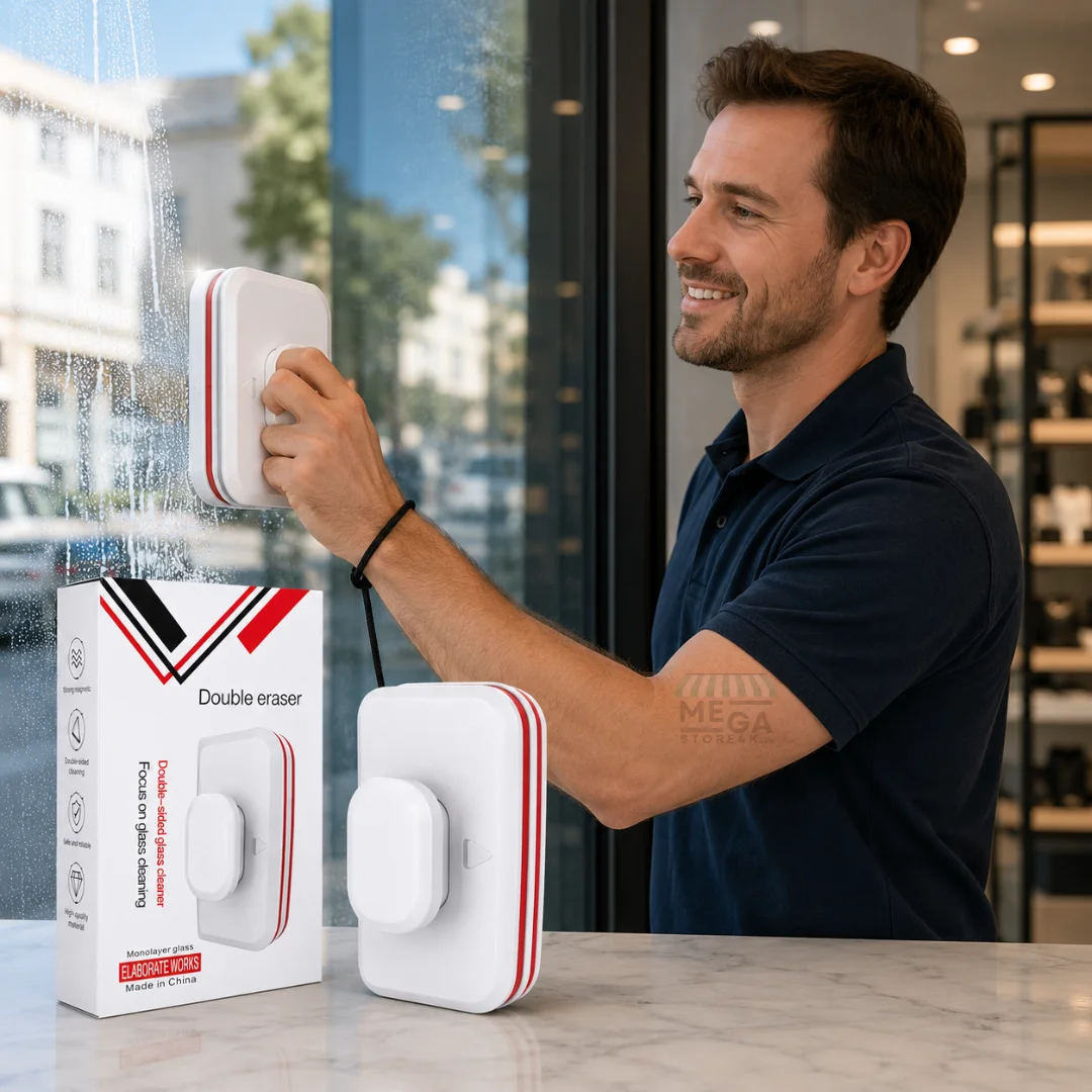 Nettoyeur Magnétique Double Face pour Vitres – Nettoyage Rapide et Sans Traces