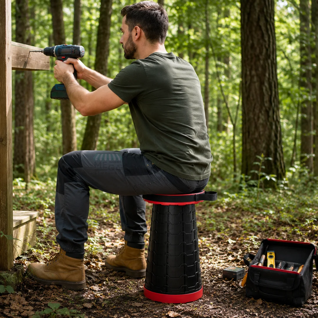 Chaise Télescopique Pliante Portable – Siège Rétractable pour Camping & Voyage
