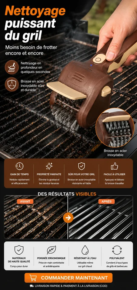 💪 La Brosse BBQ Puissante Pour Une Grille Impeccable
