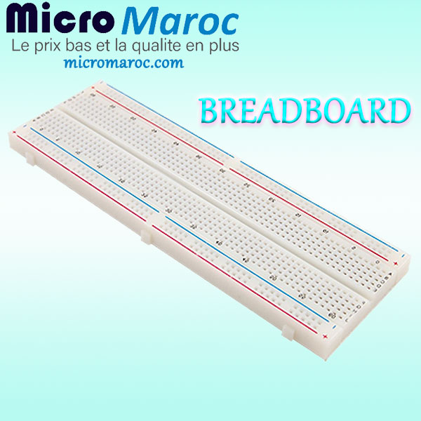 Neuftech MB102 Kit de Breadboard 830 Contacts Breadboard 140 pcs Câbles de Démarrage Mâle à Mâle pour Raspberry Pi Arduino 