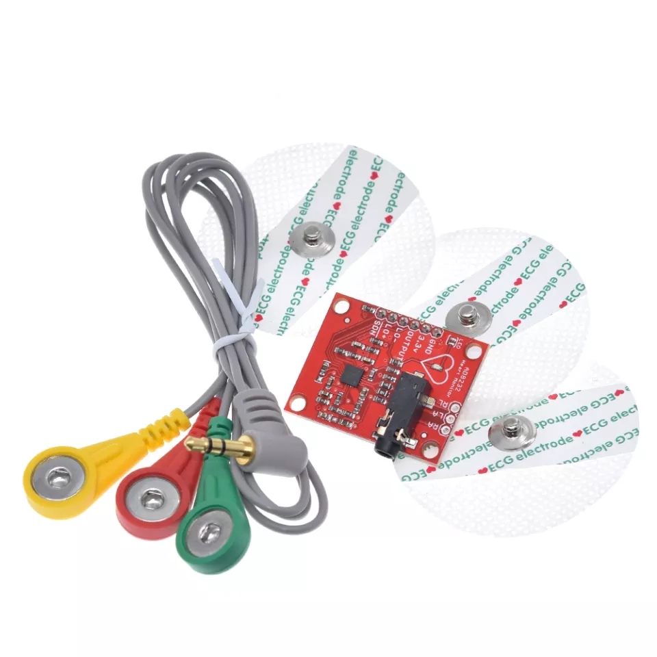 Capteur de fréquence module Ecg AD8232, mesure du pouls, moniteur ecg  cardiaque, kit capteur cardiaque