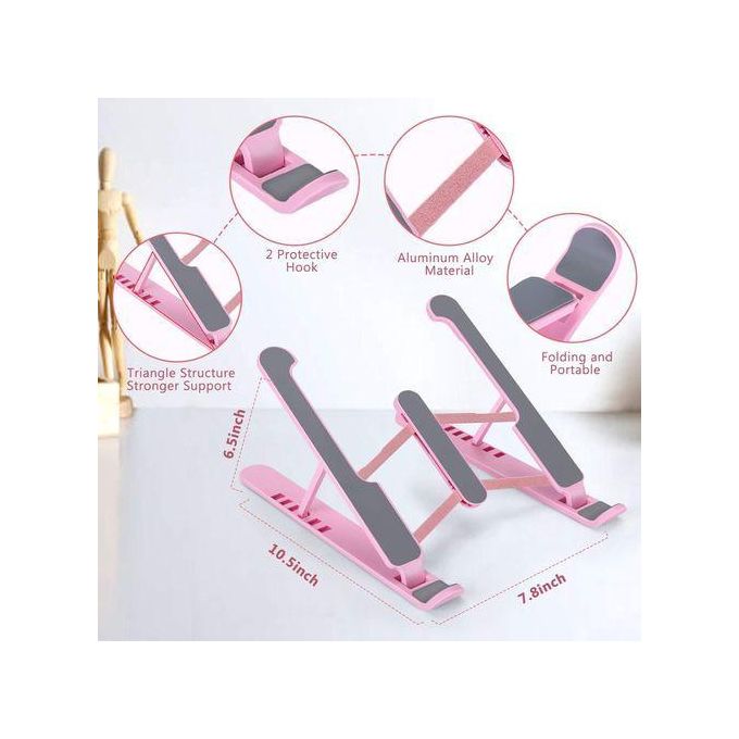 White Label Support Réglable Pour Ordinateur Portable - Rose