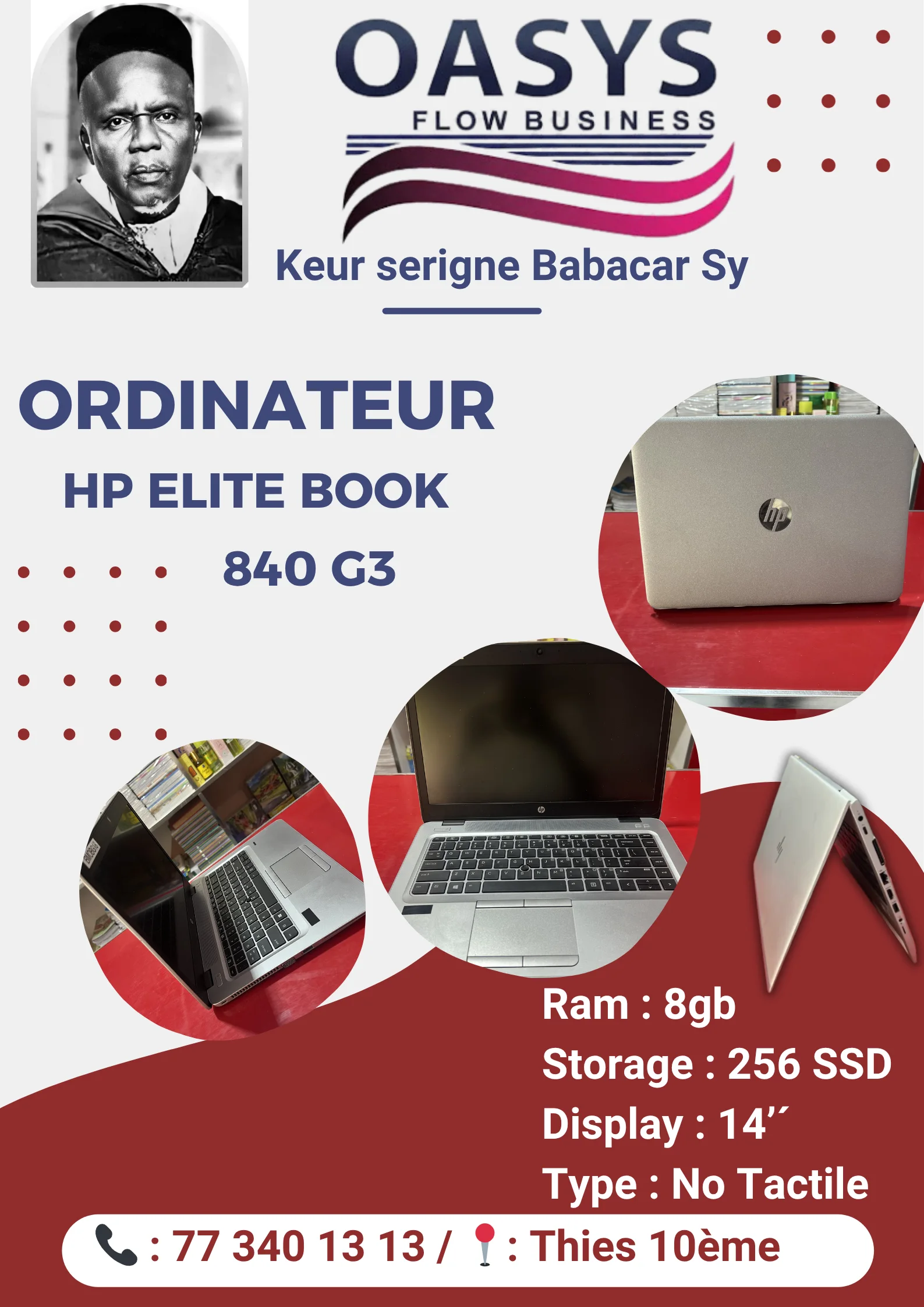 hp elite book 840 G3 no tactile