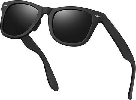 جيمدوماسا نظارات شمسية بعدسات مستقطبة للرجال والنساء للحماية من الاشعة فوق البنفسجية 400 للجري والقيادة عصرية/اسود