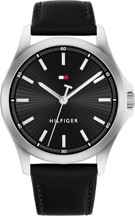 ساعة بروس ستانلس ستيل بمينا أسود للرجال من تومي