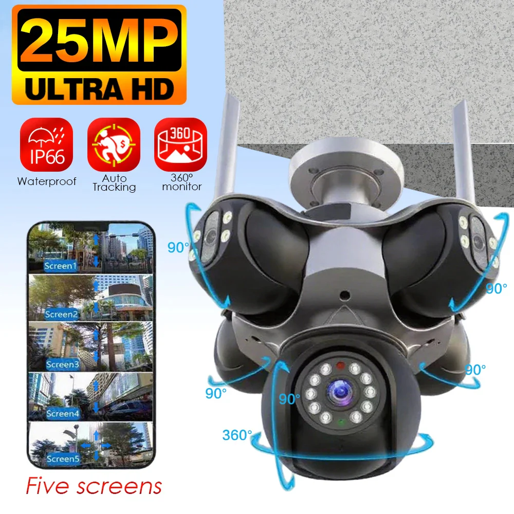 Caméra WIFI 25MB 5 lens 5 ptz