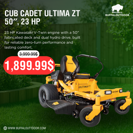Cub Cadet Ultima ZT1 50 in. Fabricated Deck 23HP V-Twin Kawasaki FR Series Engine Dual Hydro Drive Gas Zero Turn Riding Lawn Mower