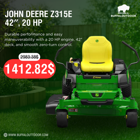 John Deere Z315E 42 in. 20 HP Gas Dual Hydrostatic Zero Turn Riding Lawn Mower