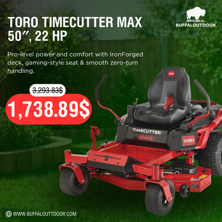 Toro TimeCutter MAX 50-in 22-HP V-twin Gas Zero-turn Riding Lawn Mower