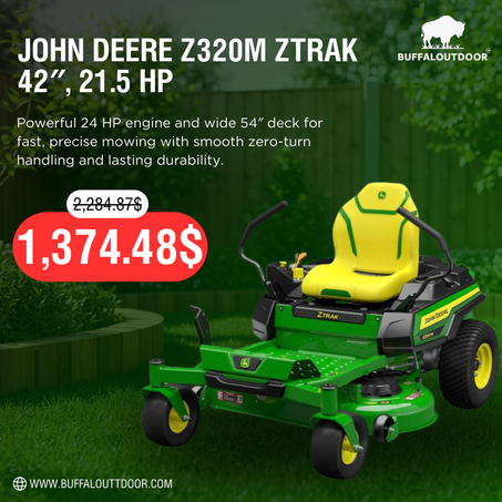 John Deere Z320M ZTrak 42-in 21.5-HP V-twin Gas Zero-turn Riding Lawn Mower