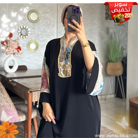 قفطان مخزني مخدوم بالتليجة  او العقاد. او العقيق