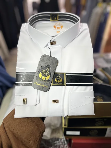 ثوب ادريس أبيض فخم