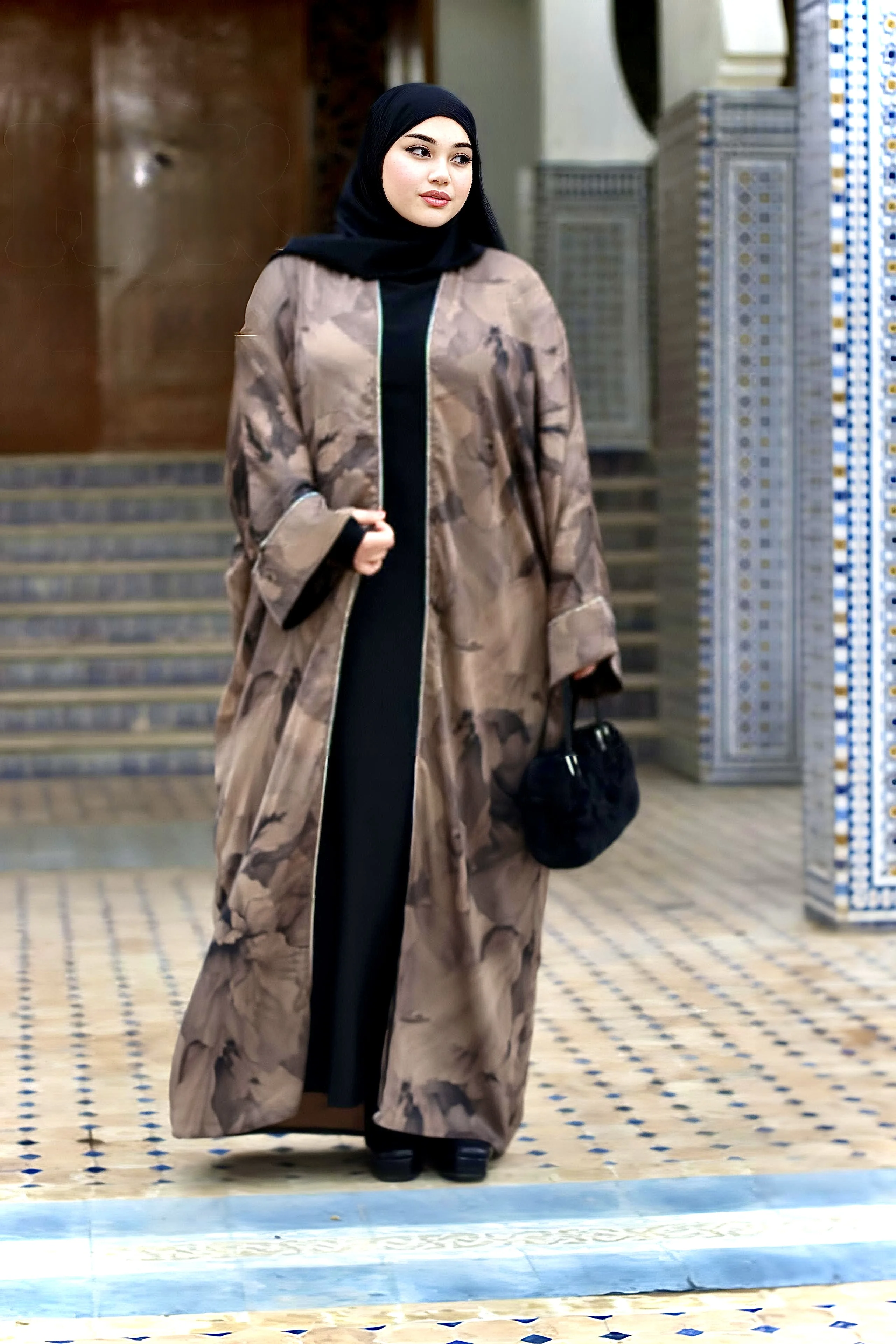 🌸عباية بثلاث قطع تصميم راقي ولوك كامل يزيدك أناقة وفخامة ✨