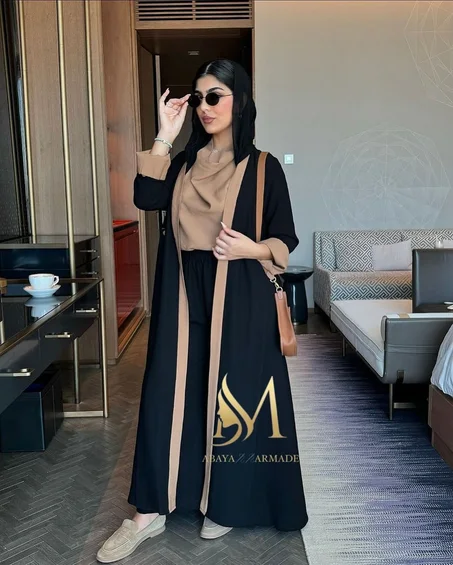 ✨عباية ب3 قطع راقية وأنيقة✨