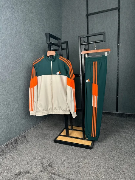 Ensemble ADD Veste Zippée & Bas Vert & Orange