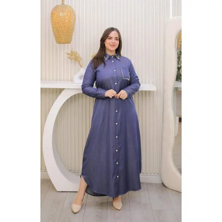 robe chemise djeans strass