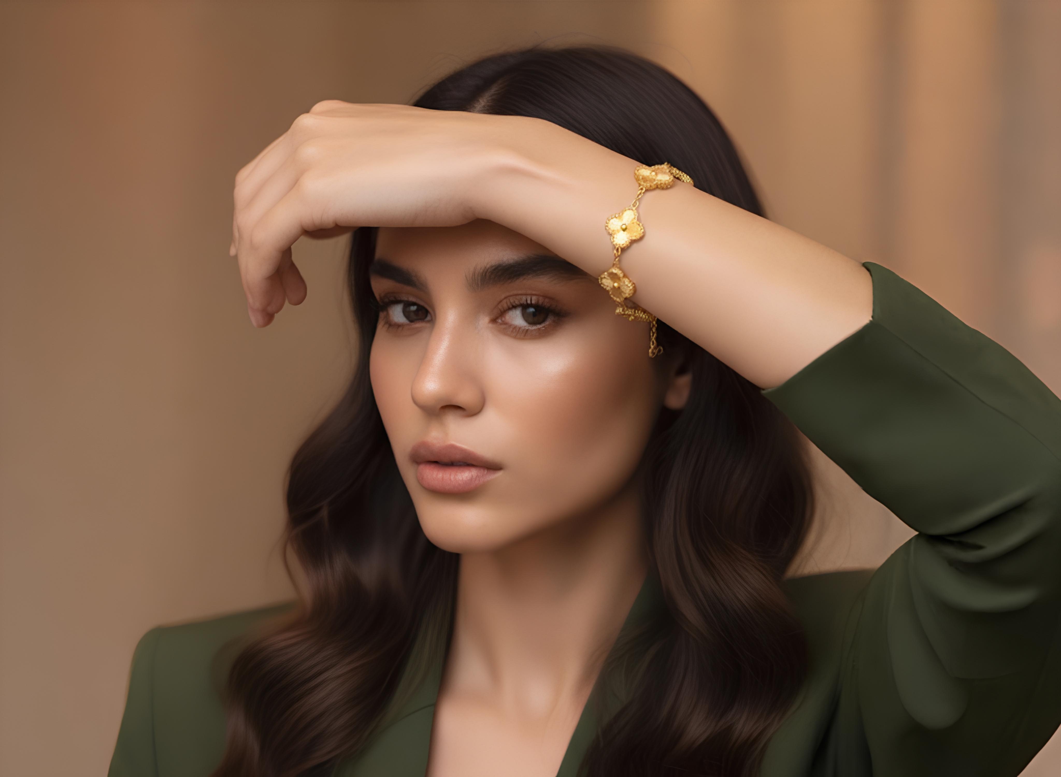 Bracelet Fleur Dorée Élégance