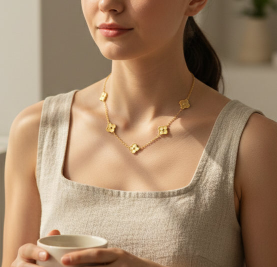 Collier Trèfles Classique et Délicat