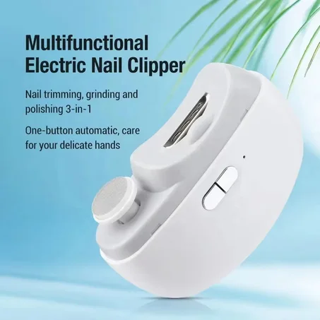 Electric Automatic Nail Clipper - 2 in 1 Auto Fingernail Cutter and Polishing Grinder for Baby Senior Adults
