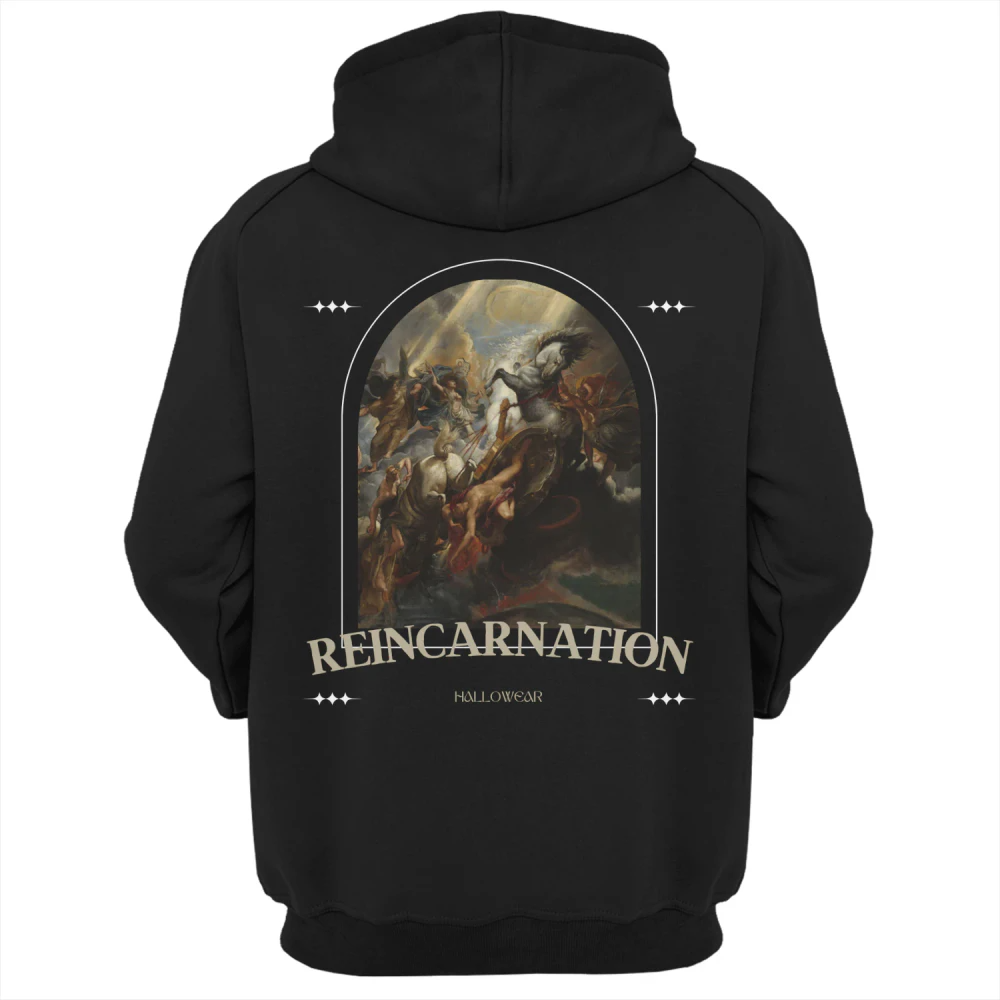 Reincarnation Black Over-Size Hoodie