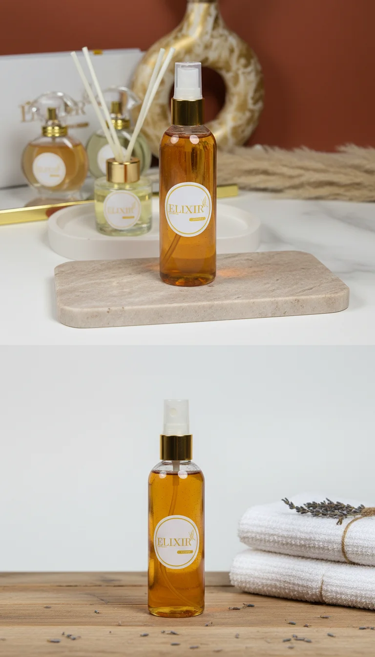 Spray Parfum d’Intérieur Ambre Impérial 120ml – Élixir de Parfums 🔸✨