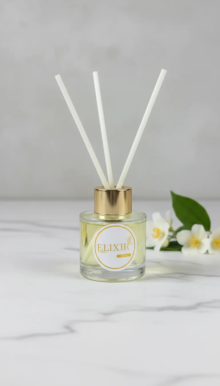 Diffuseur d’Ambiance JASMIN – 50 ml / 120 ml pour la Maison 🌸🏡