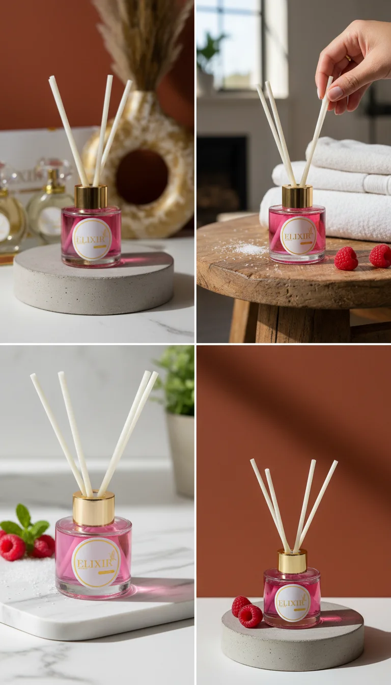 Diffuseur d'Ambiance FRAMBOISE – 50 ml / 120 ml pour la Maison 🍇🏡