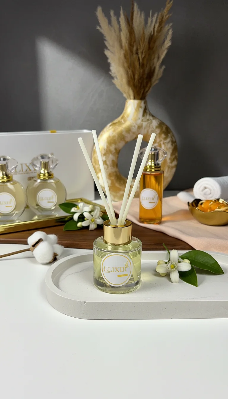 Diffuseur d’Ambiance FLEUR D’ORANGER – 50 ml / 120 ml pour la Maison 🌼🏡