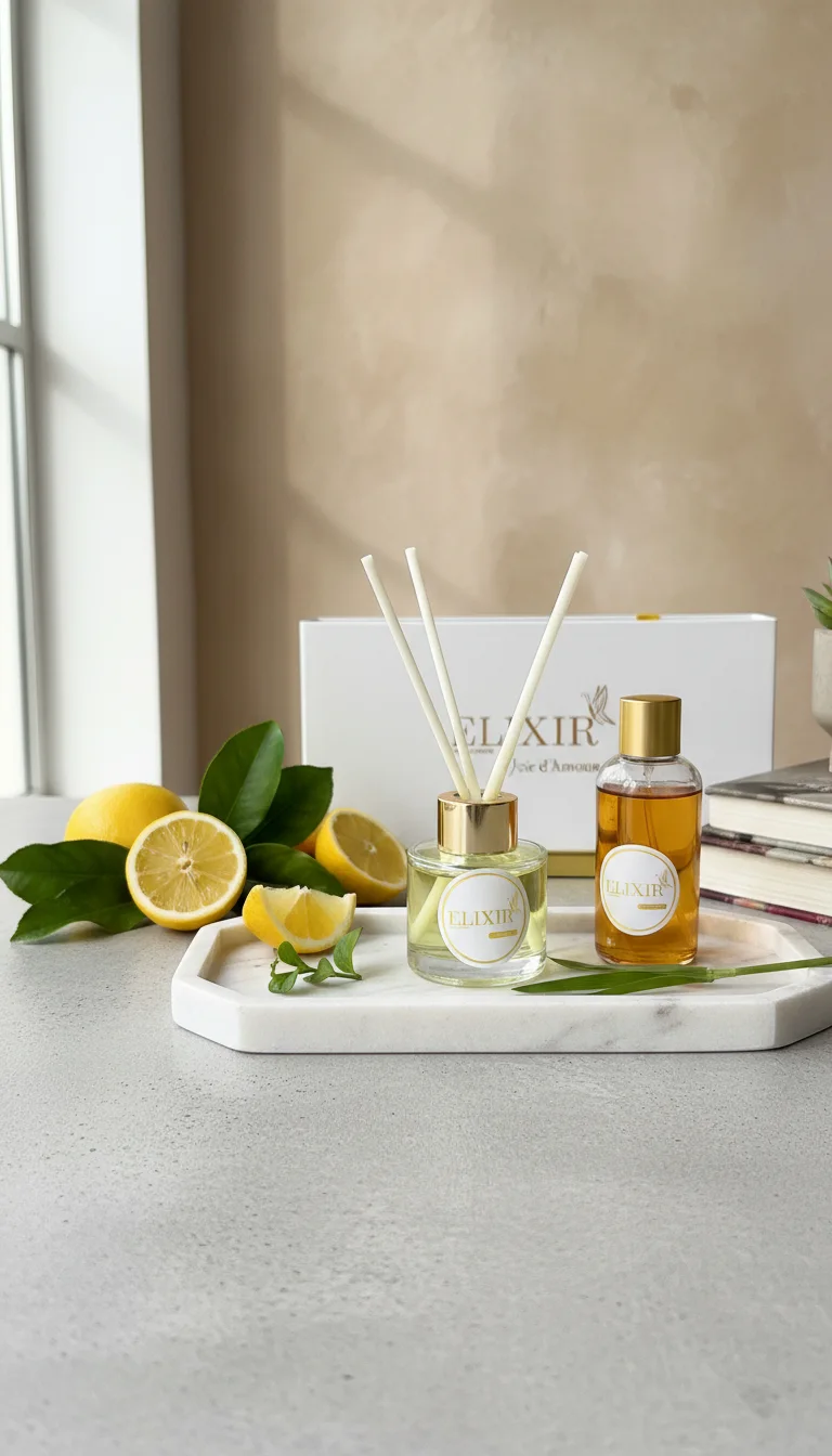 Diffuseur d’Ambiance CITRON – 50 ml / 120 ml pour la Maison 🍋🏡