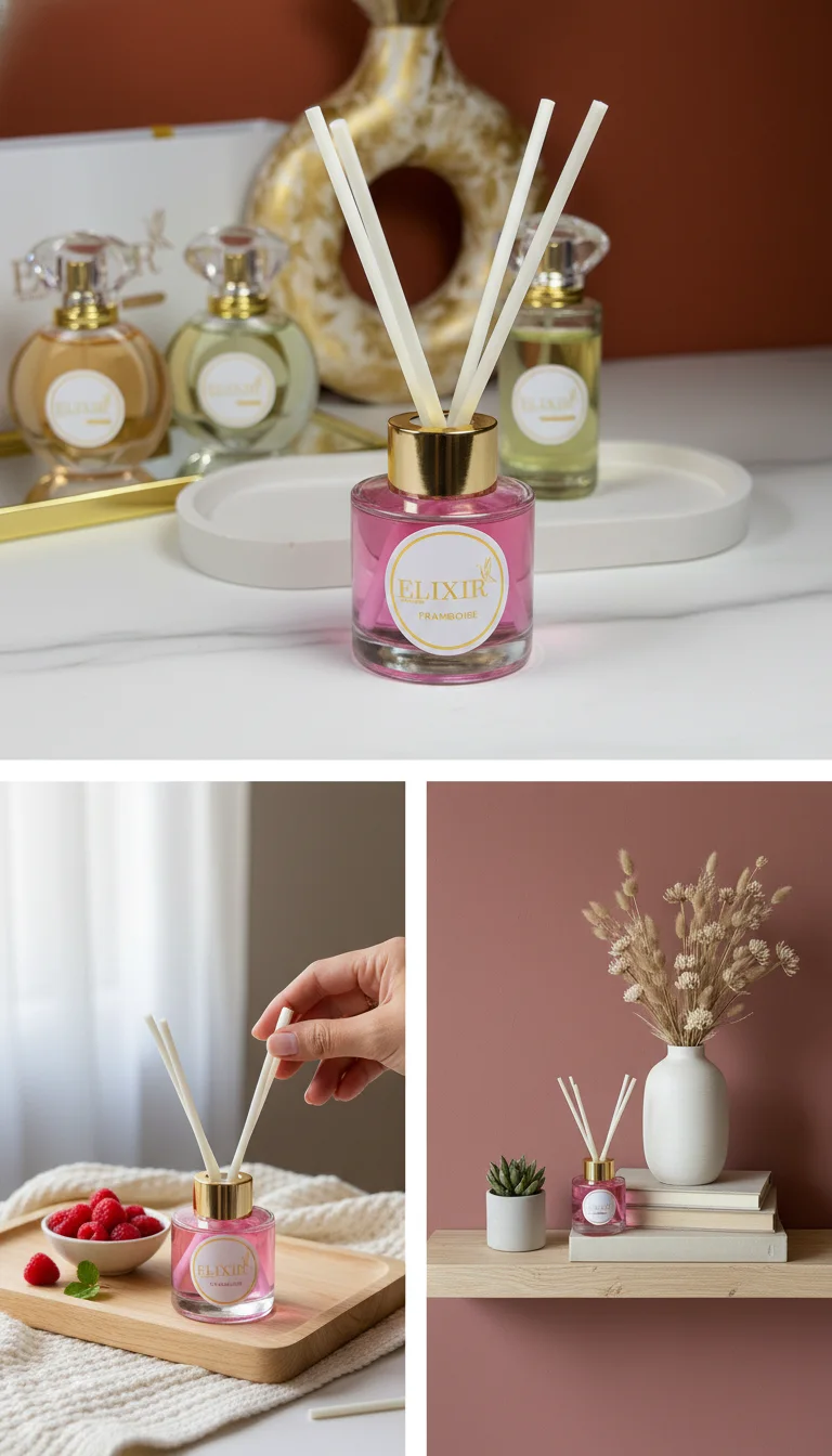 Diffuseur d'Ambiance FRAMBOISE – 50 ml / 120 ml pour la Maison 🍇🏡