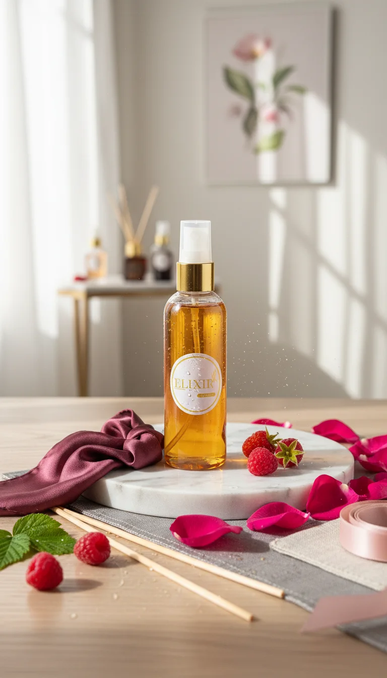 Spray Parfum d'Intérieur Framboise Gourmande 120ml – Élixir de Parfums 🍇💕