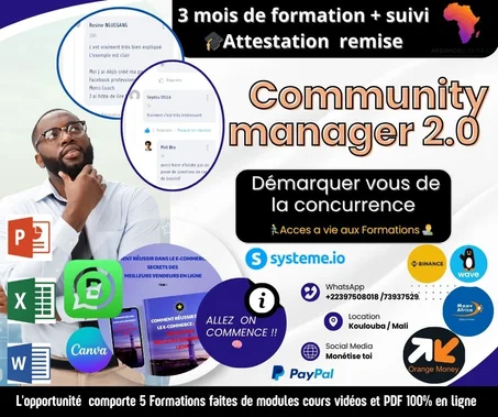 Formation professionnelle en Community-Manager  100 % en ligne