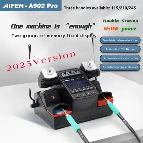 AIFEN A902PRO Soldering Station C115 C210 C245 Double Station Welding Rework Station For Cell-Phone PCB IC Repair Solder Tools