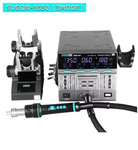 SUGON 8650 Hot Air Gun Station 3 Mode 1300W Intelligent Digital Display Rework Station For BGA PCB Chip Welding Repair