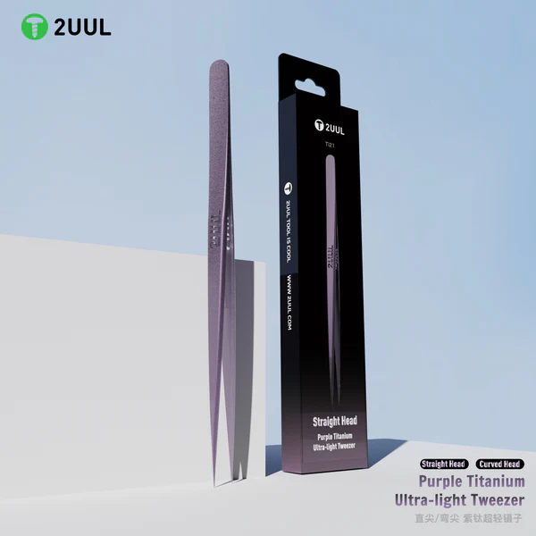 2UUL Purple Titanium Ultralight Tweezer for Precise Phone Board Repai