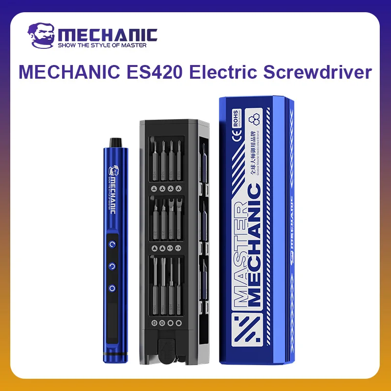 MECHANIC OFFICIAL ES420 Electric Screwdriver 42 IN 1 Set Tools For Mobile Phone Disassembly Tools Phone Repair