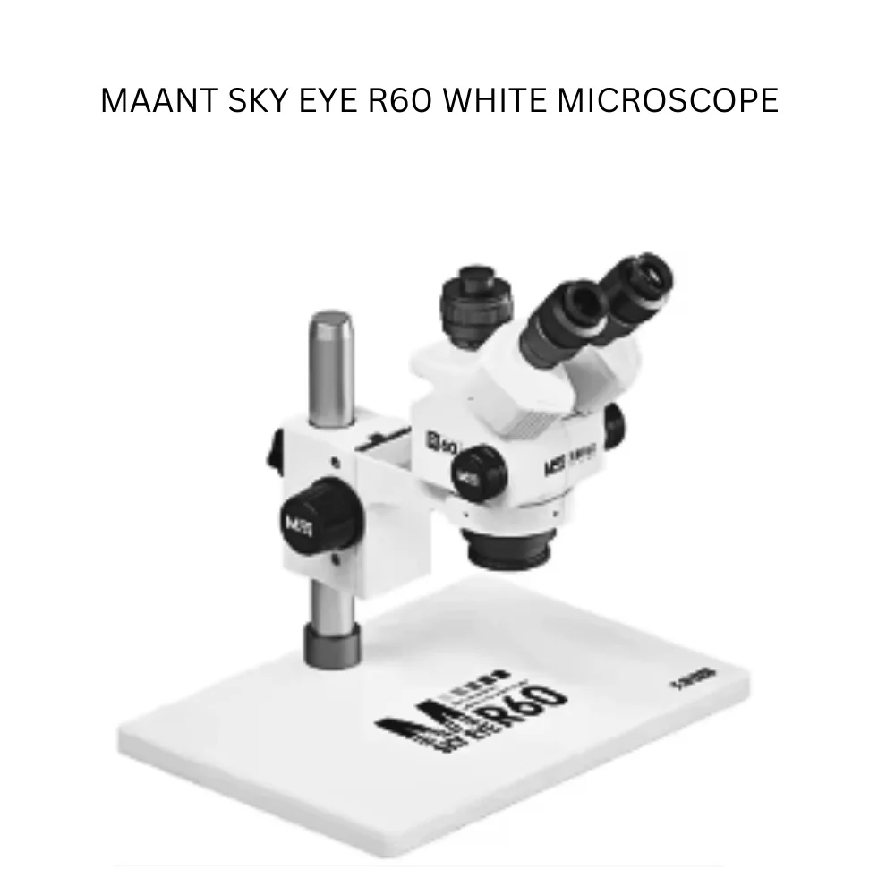 MaAnt Sky Eye R60 7-60X Zoom Trinocular Microscope 0.7X-6.0X Objective Lens PCB/SMD/BGA Industrial Microscope for Phone Repair