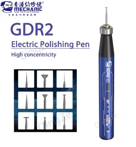 MECHANIC GDR2 Electric Polishing Pen Charging Small Polishing and Engraving Machine for Mobile Phone Chip Grinding Cutting
