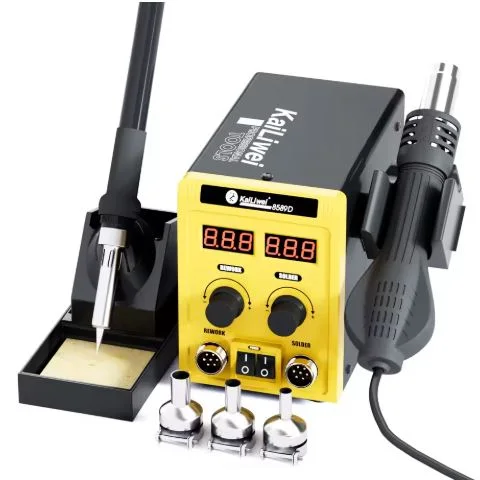 8589D Adjustable 700W Electric 2 in 1 Digital Welding Soldering Iron Hot Air Gun Station for Mobile SMD BGA Rework Repair Tool