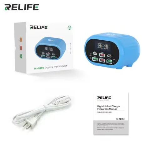 RELIFE RL-309U Smart 6-port Charger Mobile Phone Fast Charging