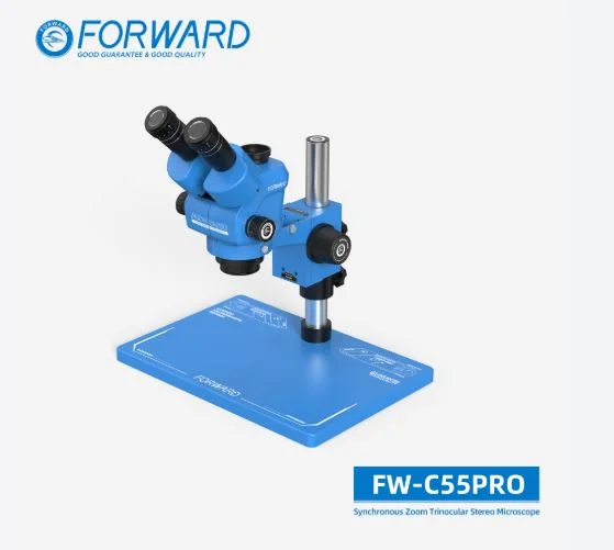 FW-C55Pro-Synchronous Zoom Trinocular Stereo Microscope